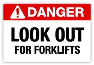 Danger - Forklifts Label Danger - Forklifts Label