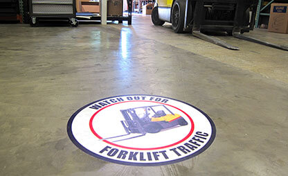 Forklift Safety Floor Sign Watch out for forklift traffic floor sign