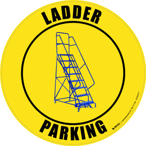 Ladder Parking Yellow - Floor Sign