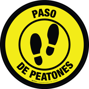 Paso de Peatones (Huellas) Circular - Floor Sign Paso de Peatones (Huellas) Circular - Floor Sign