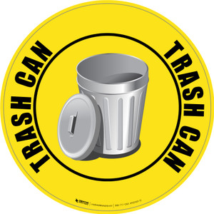 Trash Can - Floor Sign