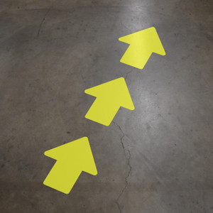 Wayfinding Floor Sign Arrows - Solid Color