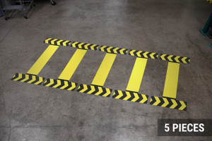 Blank Yellow with Hazard Lines - Crosswalk Kit Blank Yellow with Hazard Lines - Crosswalk Kit