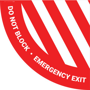 Do Not Block Emergency Exit - Half Swing Door Sign Do Not Block Emergency Exit - Half Swing Door Sign