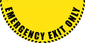 Emergency Exit Only - Yellow Full Swing Door Sign Emergency Exit Only - Yellow Full Swing Door Sign