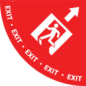 Exit Man Icon with Arrow - Half Swing Sign Exit Man Icon with Arrow - Half Swing Sign