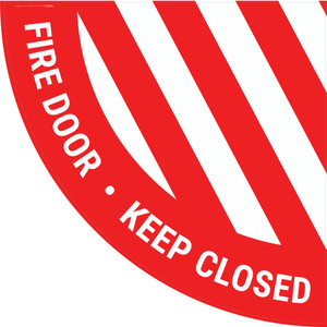 Fire Door Keep Closed - Half Swing Sign Fire Door Keep Closed - Half Swing Sign