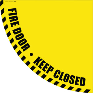 Fire Door Keep Closed - Yellow Half Swing Door Sign Fire Door Keep Closed - Yellow Half Swing Door Sign
