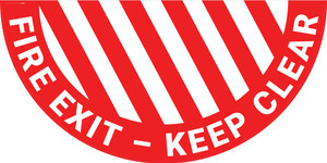 Fire Exit Keep Clear - Full Swing Door Sign Fire Exit Keep Clear - Full Swing Door Sign