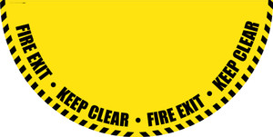Fire Exit Keep Clear - Yellow Full Swing Door Sign Fire Exit Keep Clear - Yellow Full Swing Door Sign