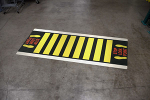 Stop Look Point - Crosswalk Floor Sign Stop Look Point - Crosswalk Floor Sign
