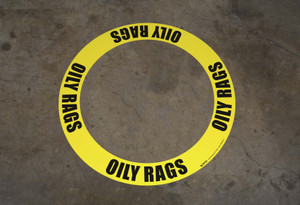 Oily Rags - Circular Floor Sign Ring Oily Rags - Circular Floor Sign Ring
