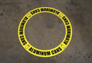 Aluminum Cans - Circular Floor Sign Ring Aluminum Cans - Circular Floor Sign Ring