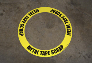 Metal Tape Scrap - Circular Floor Sign Ring Metal Tape Scrap - Circular Floor Sign Ring