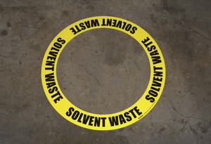 Solvent Waste - Circular Floor Sign Ring Solvent Waste - Circular Floor Sign Ring