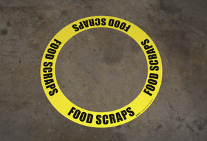 Food Scraps - Circular Floor Sign Ring Food Scraps - Circular Floor Sign Ring