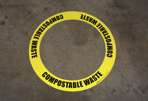 Compostable Waste - Circular Floor Sign Ring Compostable Waste - Circular Floor Sign Ring