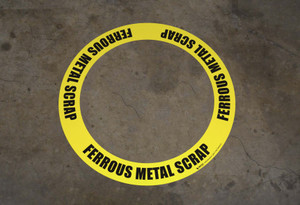Ferrous Metal Scrap - Circular Floor Sign Ring Ferrous Metal Scrap - Circular Floor Sign Ring