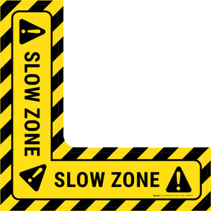 Slow Zone - Floor Sign Corner