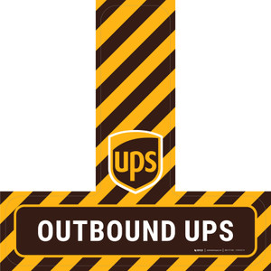 Outbound UPS - Floor Sign T's
