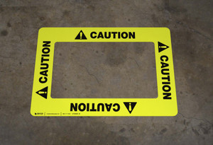 OSHA Caution - Rectangular Floor Sign Frame OSHA Caution - Rectangular Floor Sign Frame
