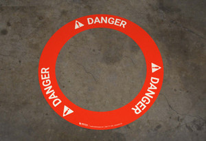 OSHA Danger - Circular Floor Sign Ring OSHA Danger - Circular Floor Sign Ring