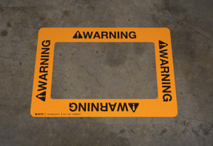 OSHA Warning - Rectangular Floor Sign Frame OSHA Warning - Rectangular Floor Sign Frame