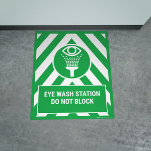 Eye Wash Station - Do Not Block Portrait - Large Floor Sign Eye Wash Station - Do Not Block Portrait - Large Floor Sign