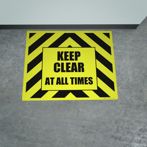 Keep This Area Clear at All Times Landscape - Large Floor Sign Keep This Area Clear at All Times Landscape - Large Floor Sign