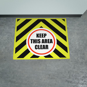 Keep This Area Clear Landscape - Large Floor Sign Keep This Area Clear Landscape - Large Floor Sign