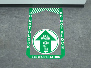 Eye Wash Station - Pre Made Floor Sign Bundle Eye Wash Station - Pre Made Floor Sign Bundle