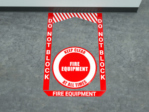 Fire Equipment - Pre Made Floor Sign Bundle Fire Equipment - Pre Made Floor Sign Bundle
