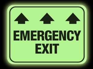 Glow in the Dark Emergency Exit Floor Sign Glow in the Dark Emergency Exit Floor Sign