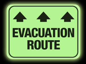 Glow in the Dark Evacuation Route Floor Sign Glow in the Dark Evacuation Route Floor Sign