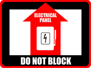 Electrical Panel - Do Not Block Floor Sign (Rectangle)