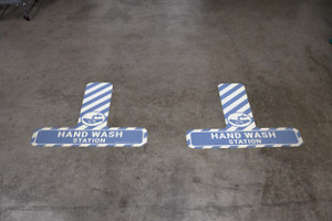 Hand Wash Station - Floor Sign T's