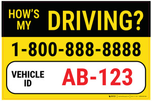 Custom "How's My Driving?" Vehicle Decal Custom "How's My Driving?" Vehicle Decal