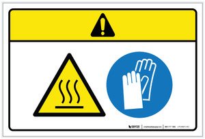 Caution: Hot Oven (Wordless ISO/ANSI) - Label Caution: Hot Oven (Wordless ISO/ANSI) - Label