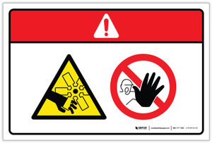 Danger: Rotating Fan Blade Hazard Stay Clear (Wordless ISO/ANSI) - Label Danger: Rotating Fan Blade Hazard Stay Clear (Wordless ISO/ANSI) - Label