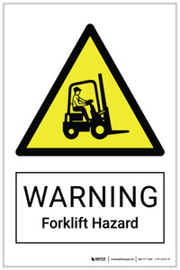Warning: Forklift Hazard - Label Warning: Forklift Hazard - Label