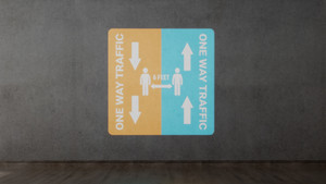 One Way Traffic with Icons - SignCast™ S200 Virtual Sign One Way Traffic with Icons - SignCast™ S200 Virtual Sign