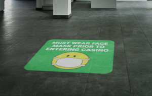 Must Wear Face Mask Prior to Entering Casino - Mask Emoji Green - Slots Emoji Yellow SignCast™ S200 Virtual Sign Must Wear Face Mask Prior to Entering Casino - Mask Emoji Green - Slots Emoji Yellow SignCast™ S200 Virtual Sign