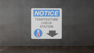 Notice: Temperature Check Station Down with Icon - SignCast™ S200 Virtual Sign Notice: Temperature Check Station Down with Icon - SignCast™ S200 Virtual Sign