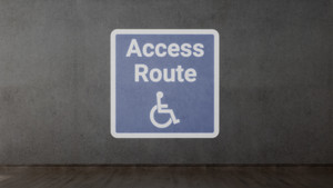 ADA Access Route with Icon - SignCast™ S200 Virtual Sign ADA Access Route with Icon - SignCast™ S200 Virtual Sign