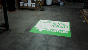SignCast™ S300 Virtual Sign - Eye Wash Station - Do Not Block