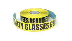 Lab Coat and Safety Glasses Required Beyond This Point - Inline Printed Floor Marking Tape