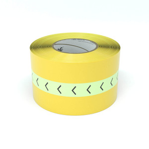 SafetyTac® Glowstripe: Chevron Arrow Pattern - Inline Printed Floor Marking Tape SafetyTac® Glowstripe: Chevron Arrow Pattern - Inline Printed Floor Marking Tape