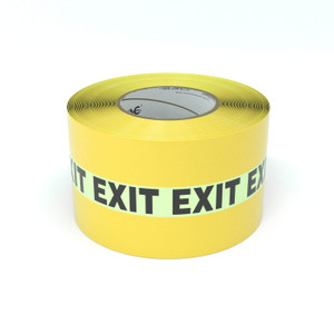 SafetyTac® Glowstripe: Exit - Inline Printed Floor Marking Tape SafetyTac® Glowstripe: Exit - Inline Printed Floor Marking Tape