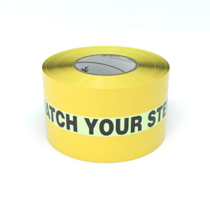 SafetyTac® Glowstripe: Watch Your Step - Inline Printed Floor Marking Tape SafetyTac® Glowstripe: Watch Your Step - Inline Printed Floor Marking Tape