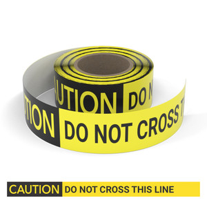 Caution: Do Not Cross This Line - Smart Stripe Inline Printed Floor Tape Caution: Do Not Cross This Line - Smart Stripe Inline Printed Floor Tape